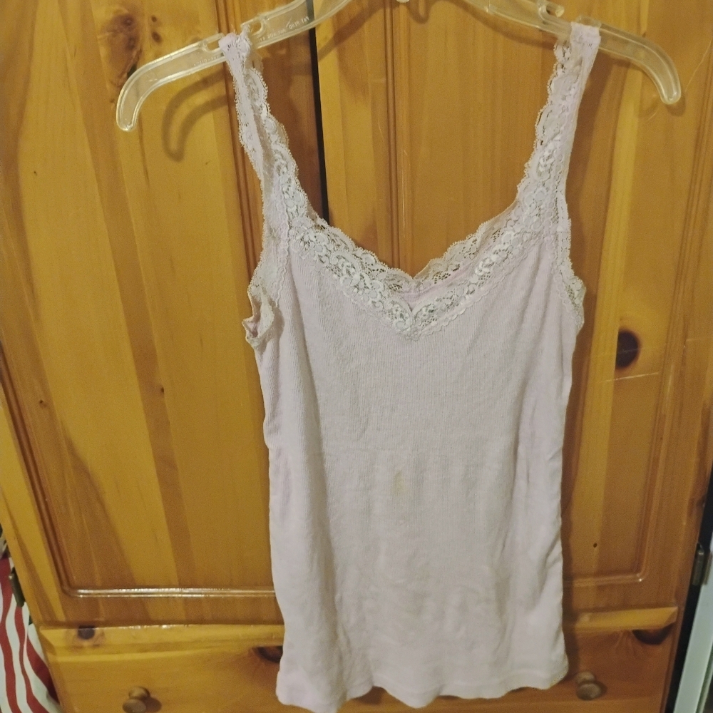 Source Unknown Light Pink Lace Camisole